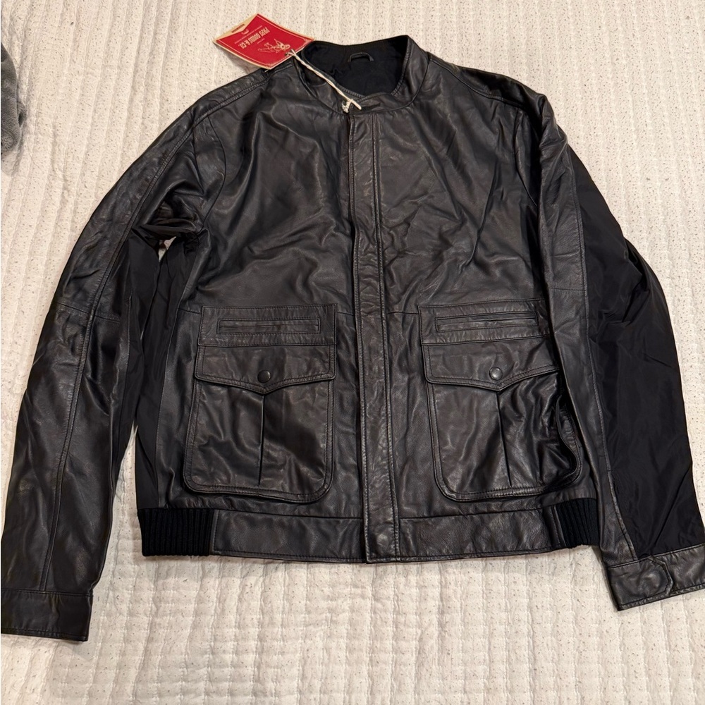PRPS Black Leather Jacket